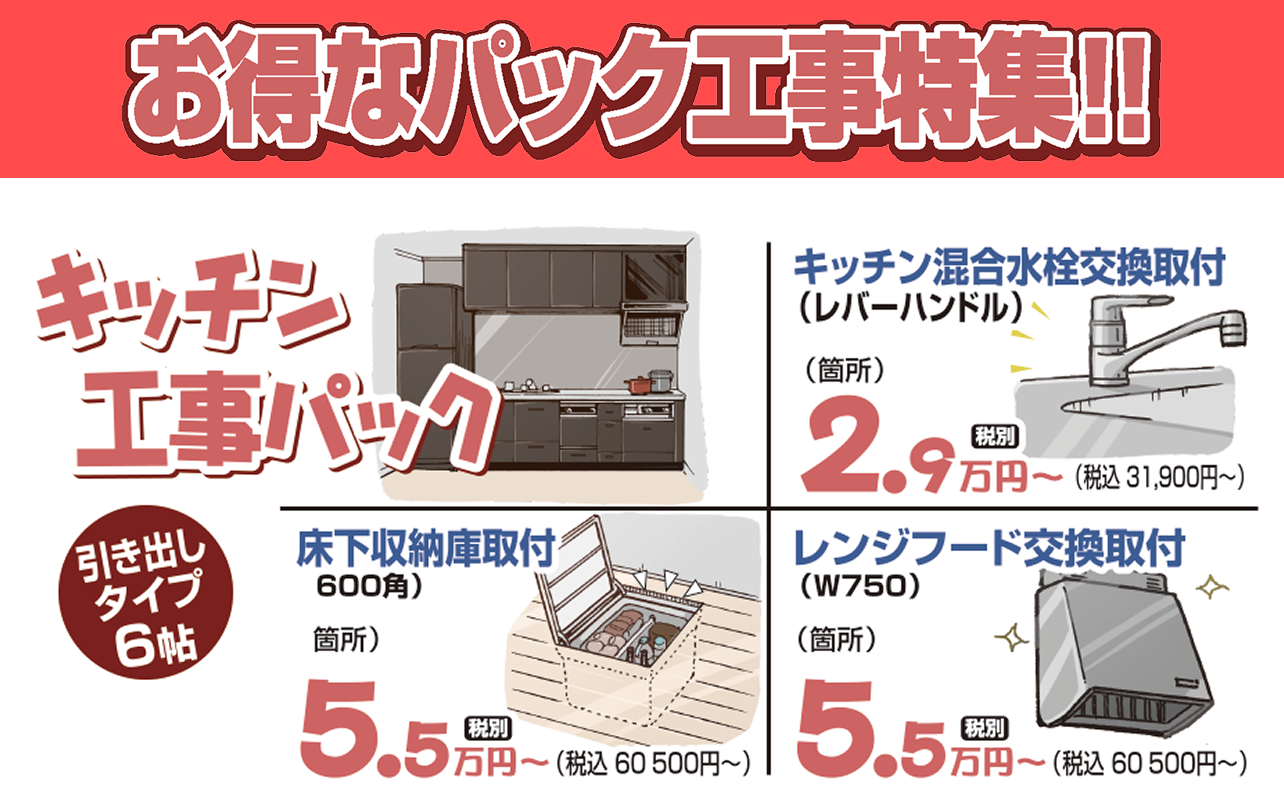 キッチン工事パック